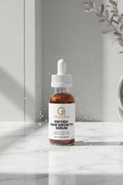 Peptide Hair Density Serum - white marble editorial