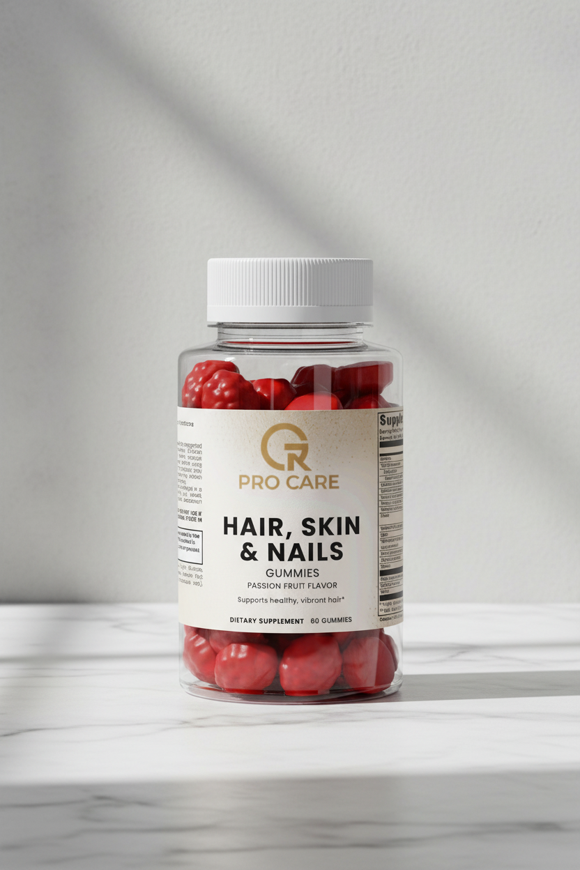 Hair Skin Nails Gummies - white marble editorial