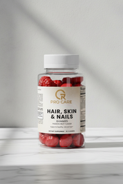 Hair Skin Nails Gummies - white marble editorial